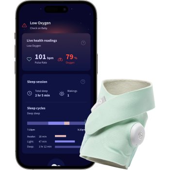 Owlet Dream Sock 0-18 m șosetă inteligentă - imagine 2